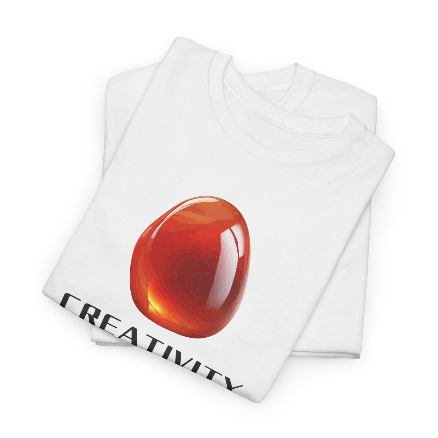 "Creativity", w/ Carnelian Stone Heavy Cotton Tee