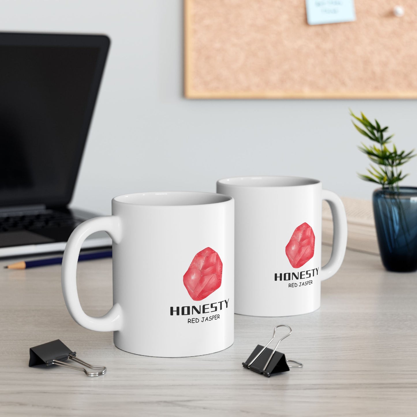 "Honesty, Red Jasper" Coffee Cup, 11 oz.