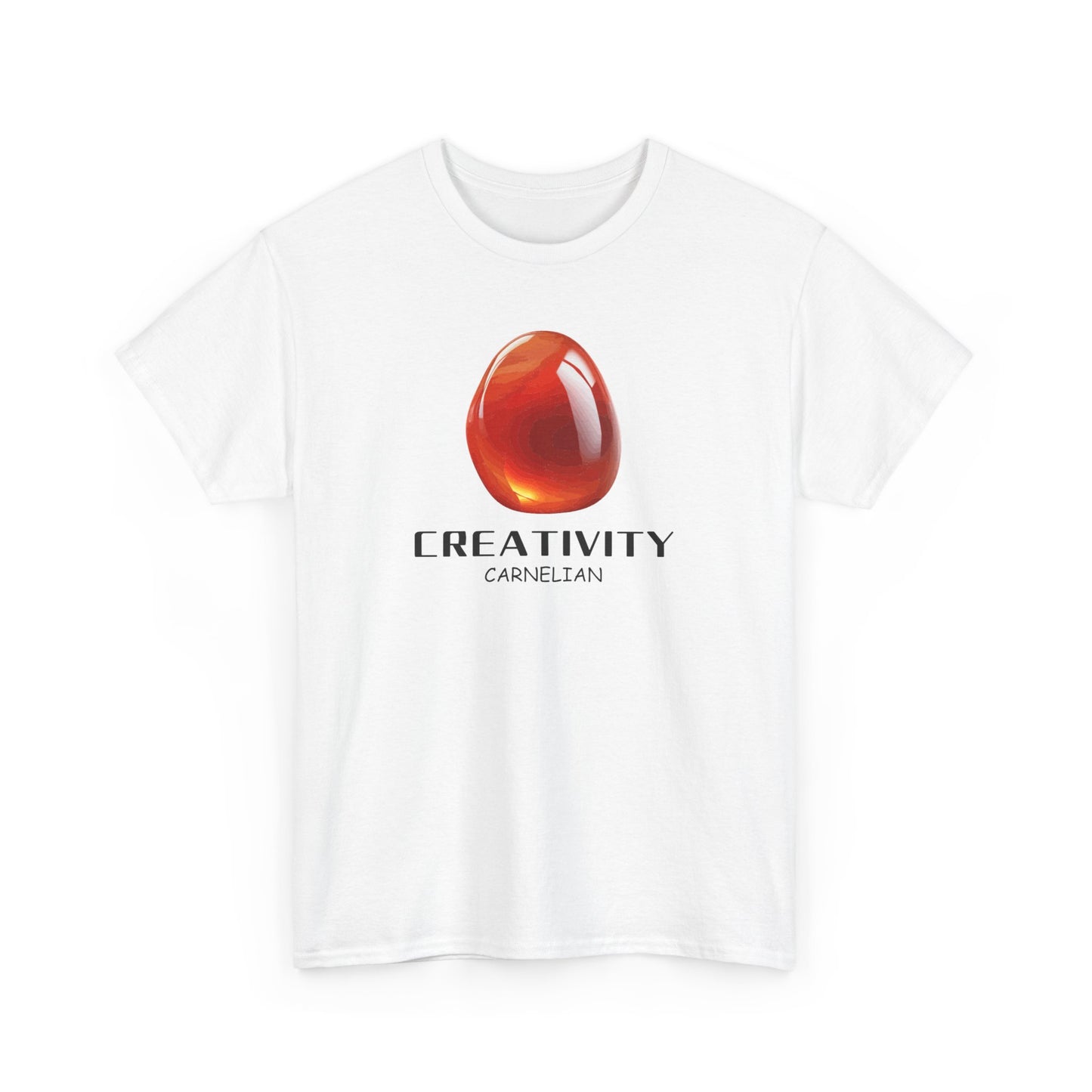 "Creativity", w/ Carnelian Stone Heavy Cotton Tee