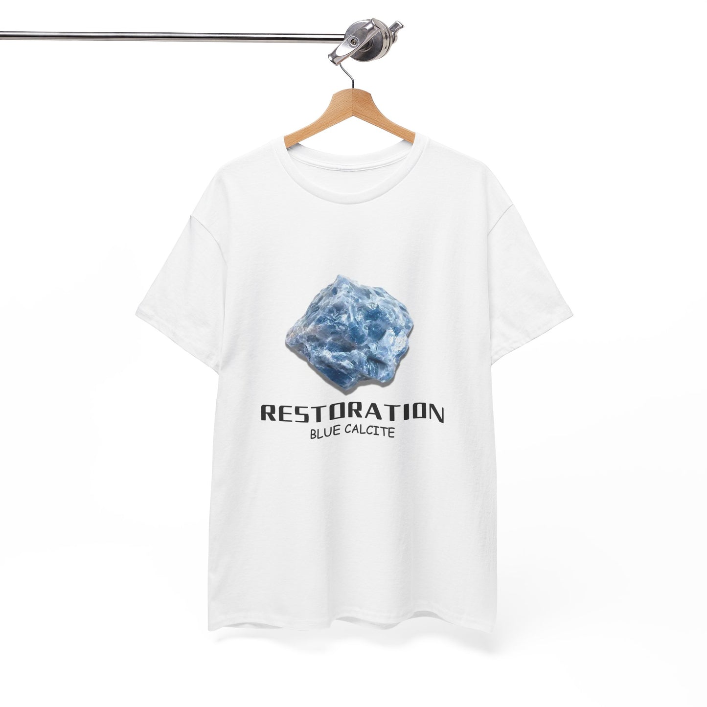 "Restoration", w/ Blue Calcite Stone Heavy Cotton Tee