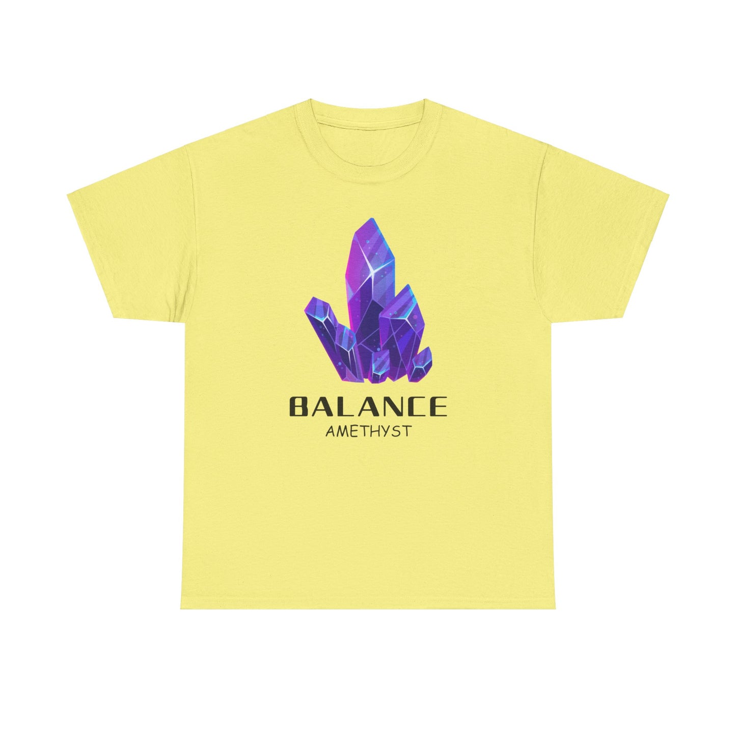 "Balance" w/ Amethyst Stone, Heavy Cotton Tee