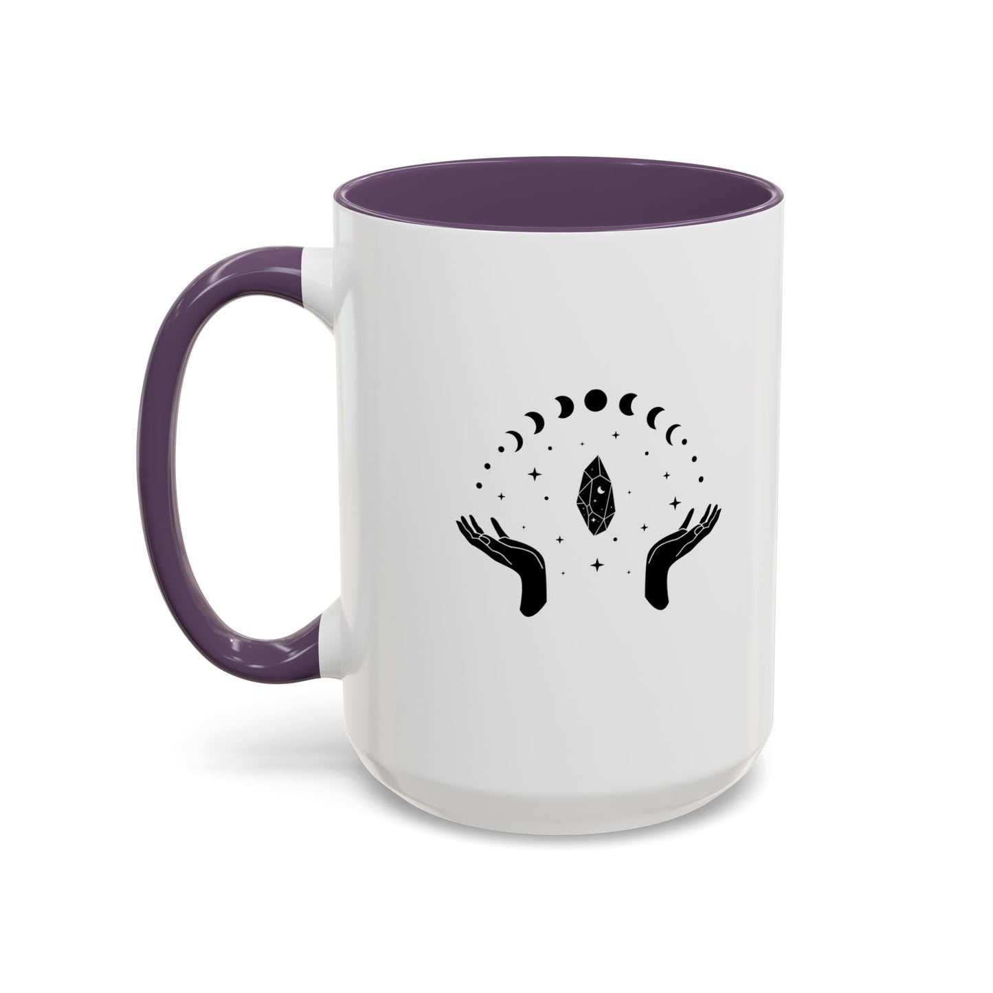 Moon Phases, Crystals, & Hands, Coffee Mug, 11 & 15 oz