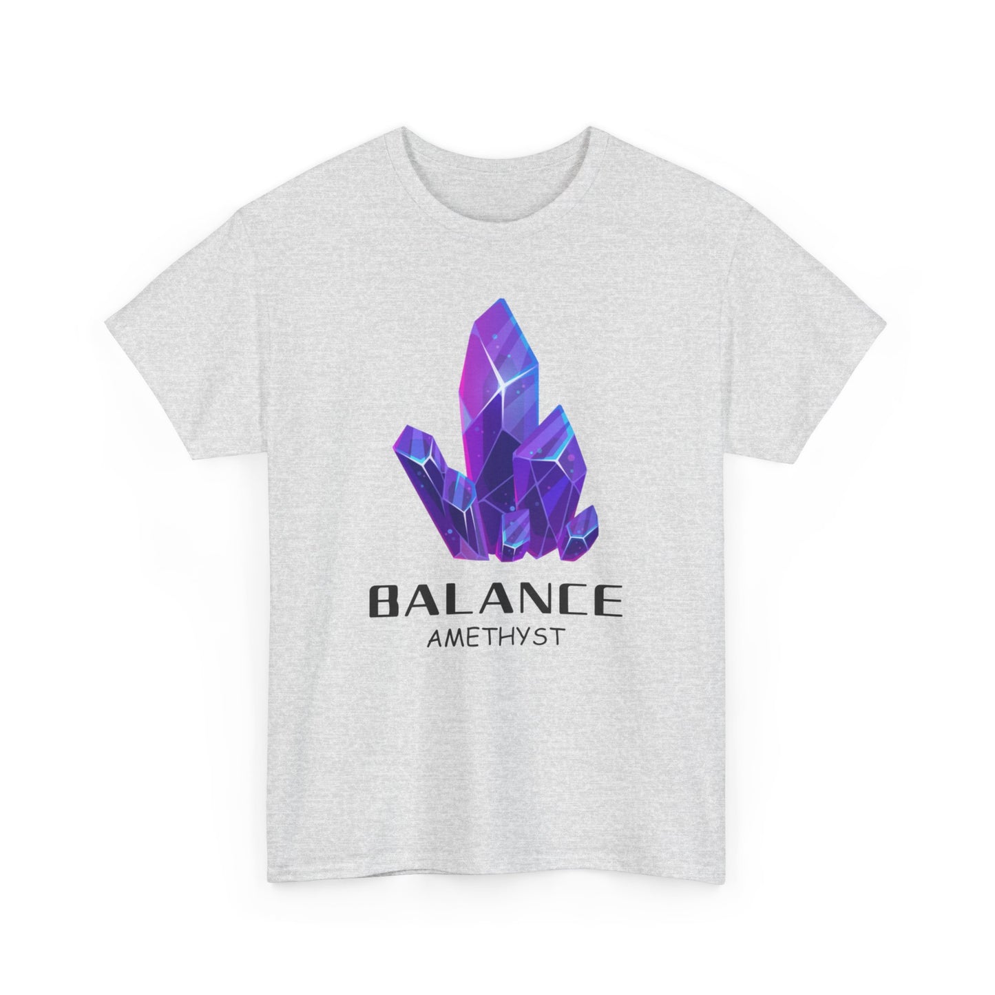 "Balance" w/ Amethyst Stone, Heavy Cotton Tee