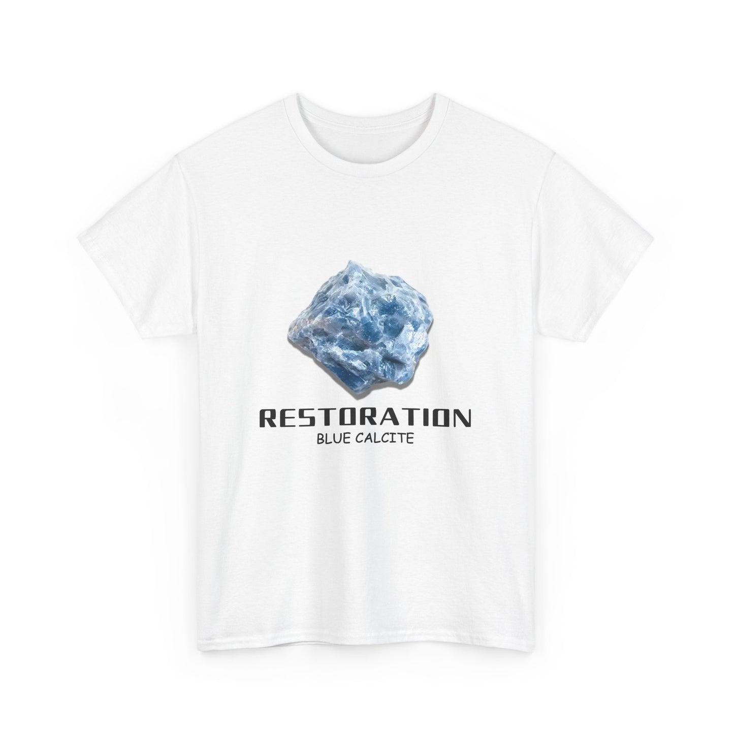 "Restoration", w/ Blue Calcite Stone Heavy Cotton Tee