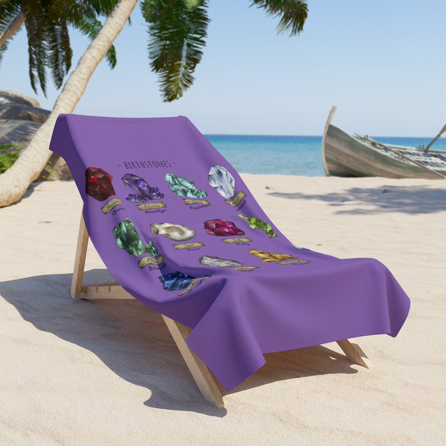 Birthstones, Beach Towel