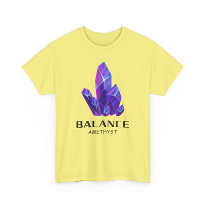 "Balance" w/ Amethyst Stone, Heavy Cotton Tee