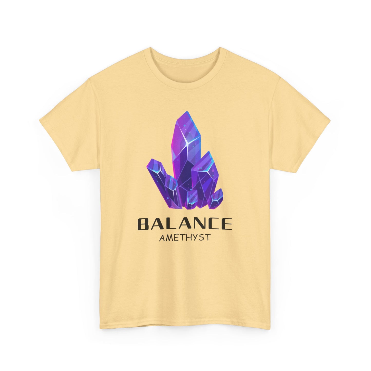 "Balance" w/ Amethyst Stone, Heavy Cotton Tee