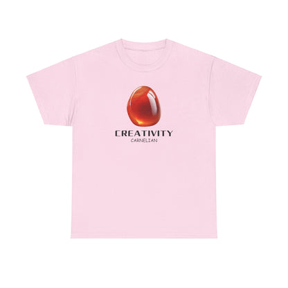 "Creativity", w/ Carnelian Stone Heavy Cotton Tee