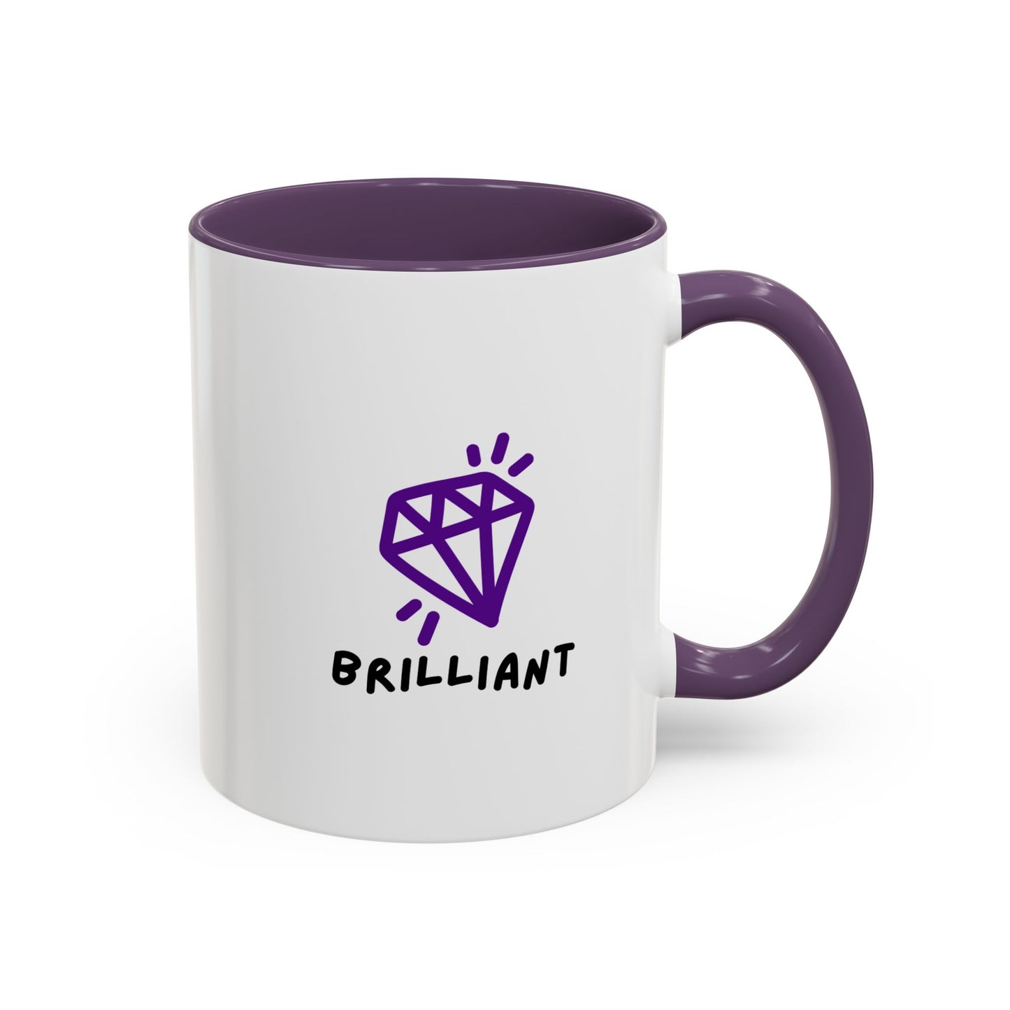 "Brilliant" w/ Purple Diamond, Coffee Mug, 11 & 15 oz