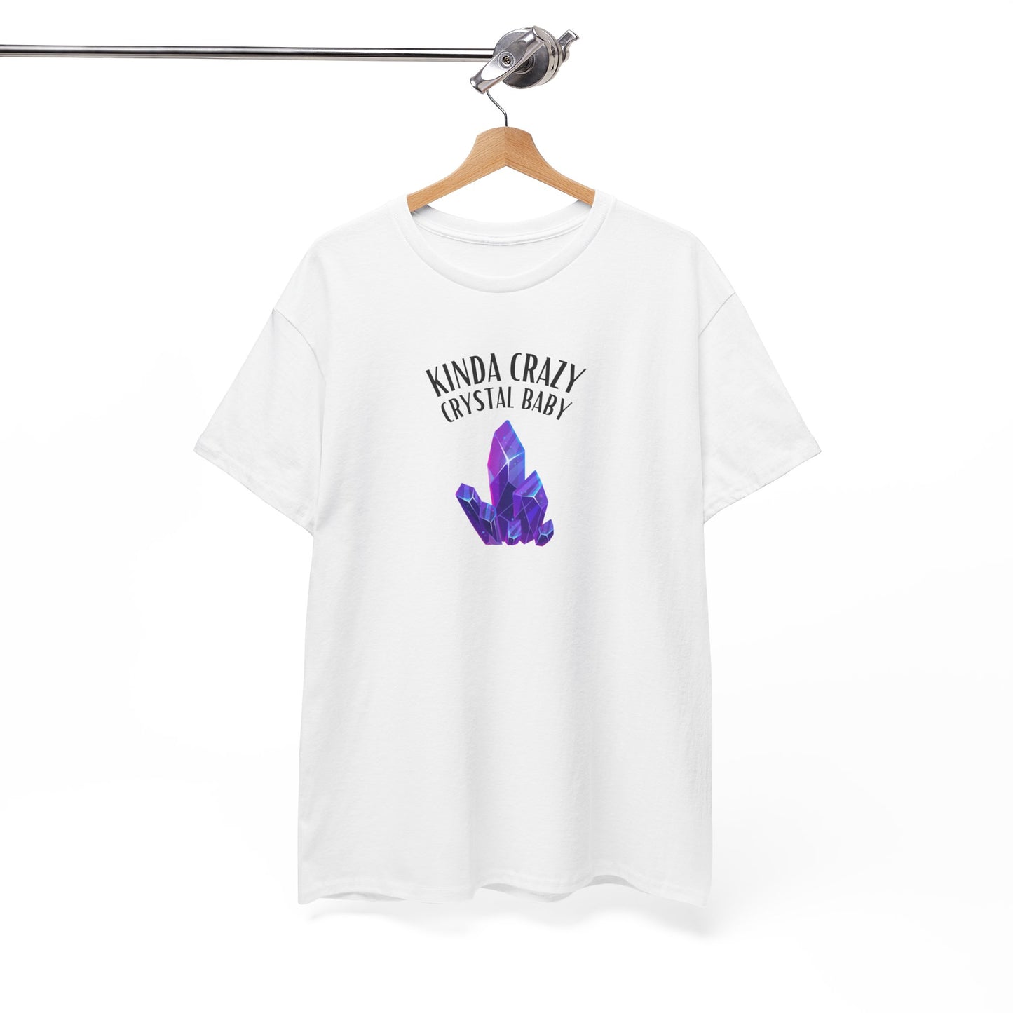 "Kinda Crazy Crystal Baby" w/ Purple Crystal, Heavy Cotton Tee