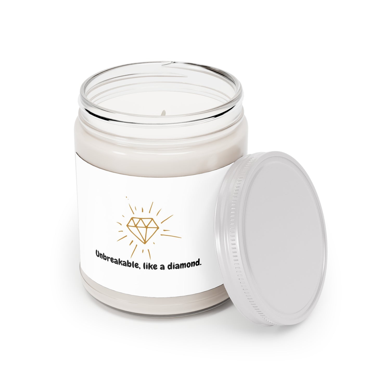 "Unbreakable, like a Diamond" Soy Candle w/ 9 Scent Choices, 9oz