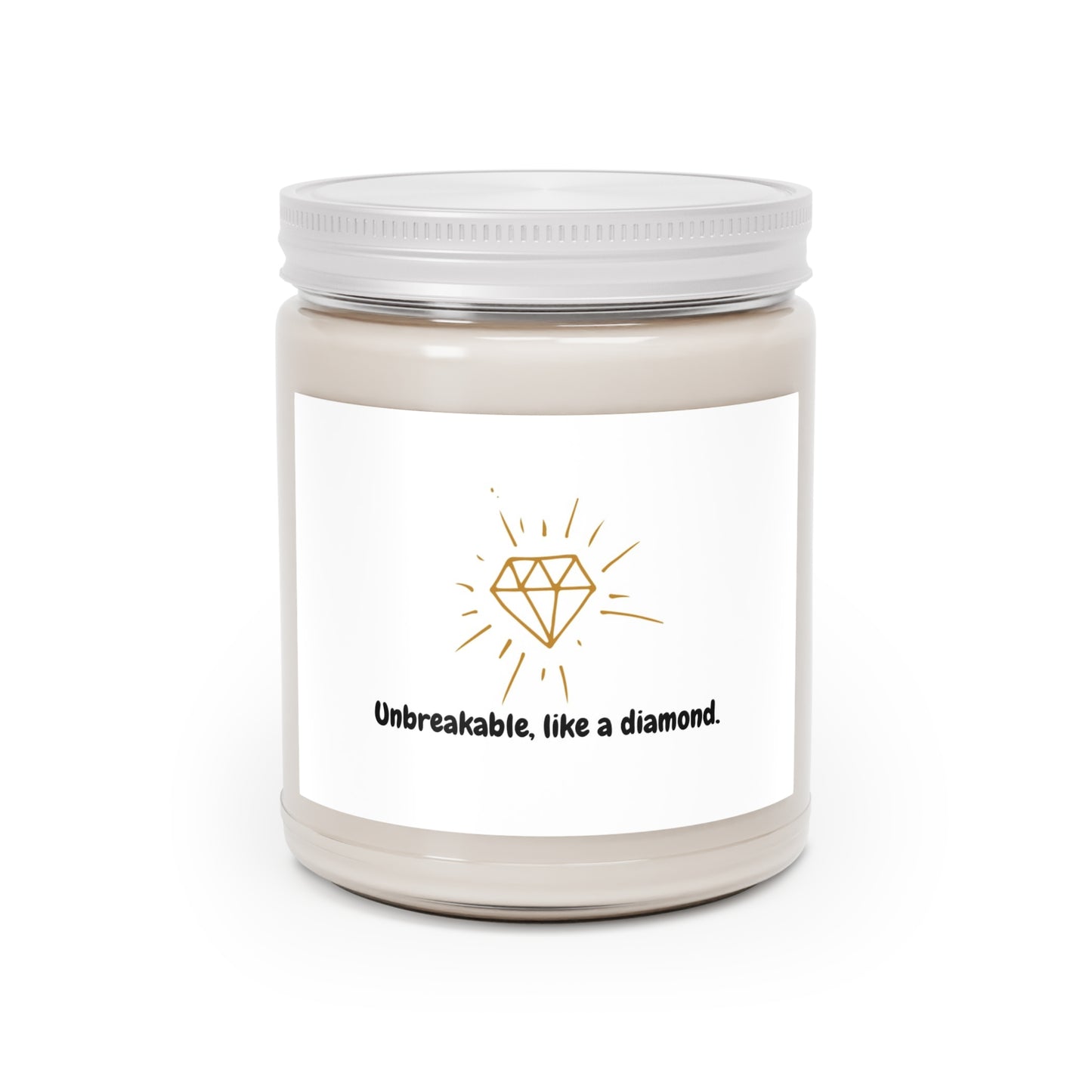 "Unbreakable, like a Diamond" Soy Candle w/ 9 Scent Choices, 9oz