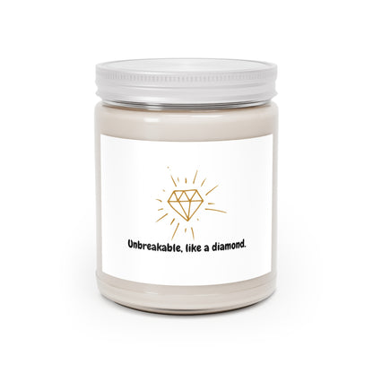 "Unbreakable, like a Diamond" Soy Candle w/ 9 Scent Choices, 9oz