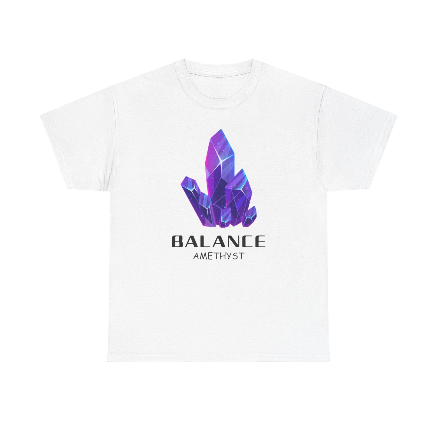 "Balance" w/ Amethyst Stone, Heavy Cotton Tee