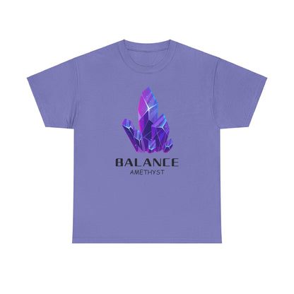 "Balance" w/ Amethyst Stone, Heavy Cotton Tee