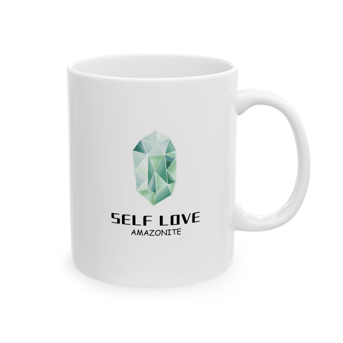 "Self Love, Amazonite" Coffee Cup, 11 oz.