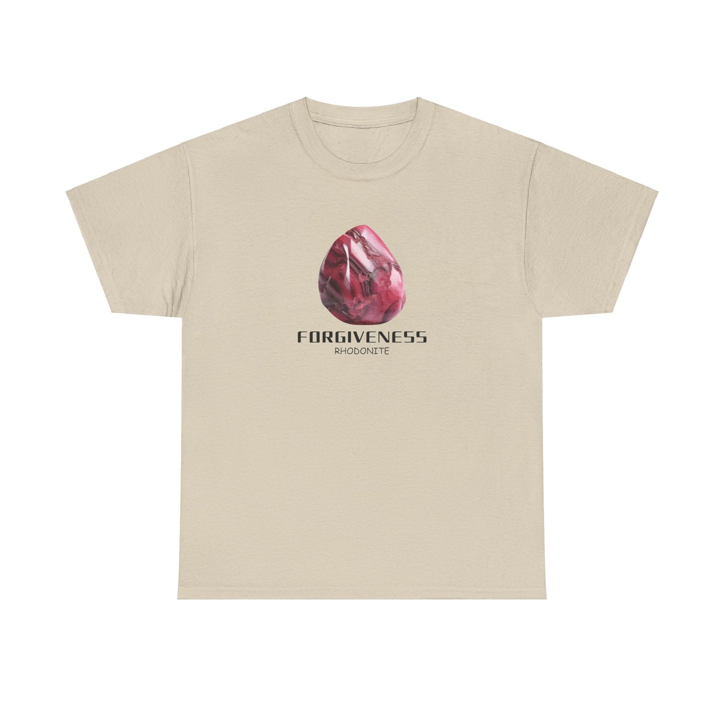 "Forgiveness" w/ Rhodonite Stone, Heavy Cotton Tee