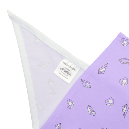 Purple w/ Small Gems, Dog Bandana