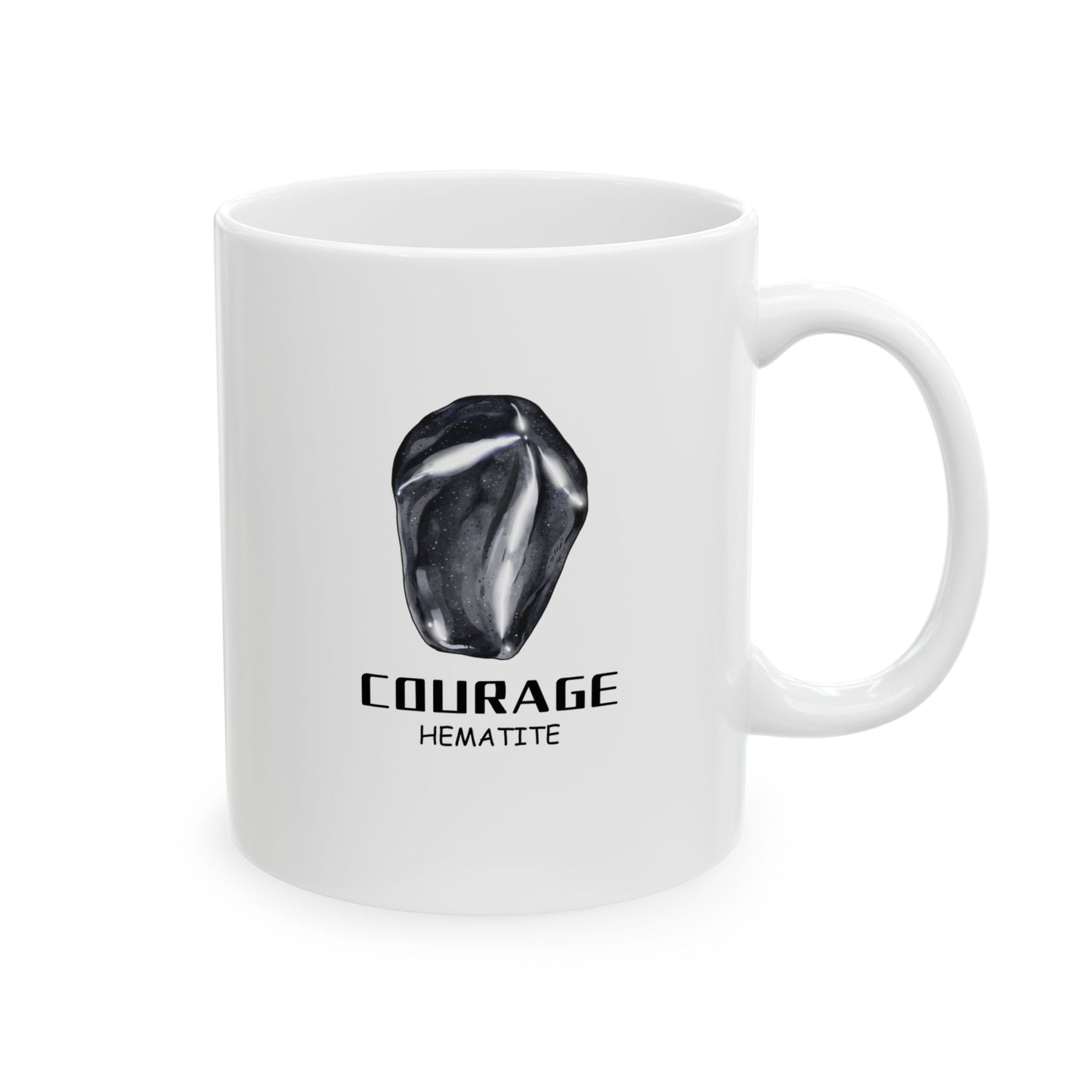 "Courage, Hematite" Coffee Cup, 11 oz.