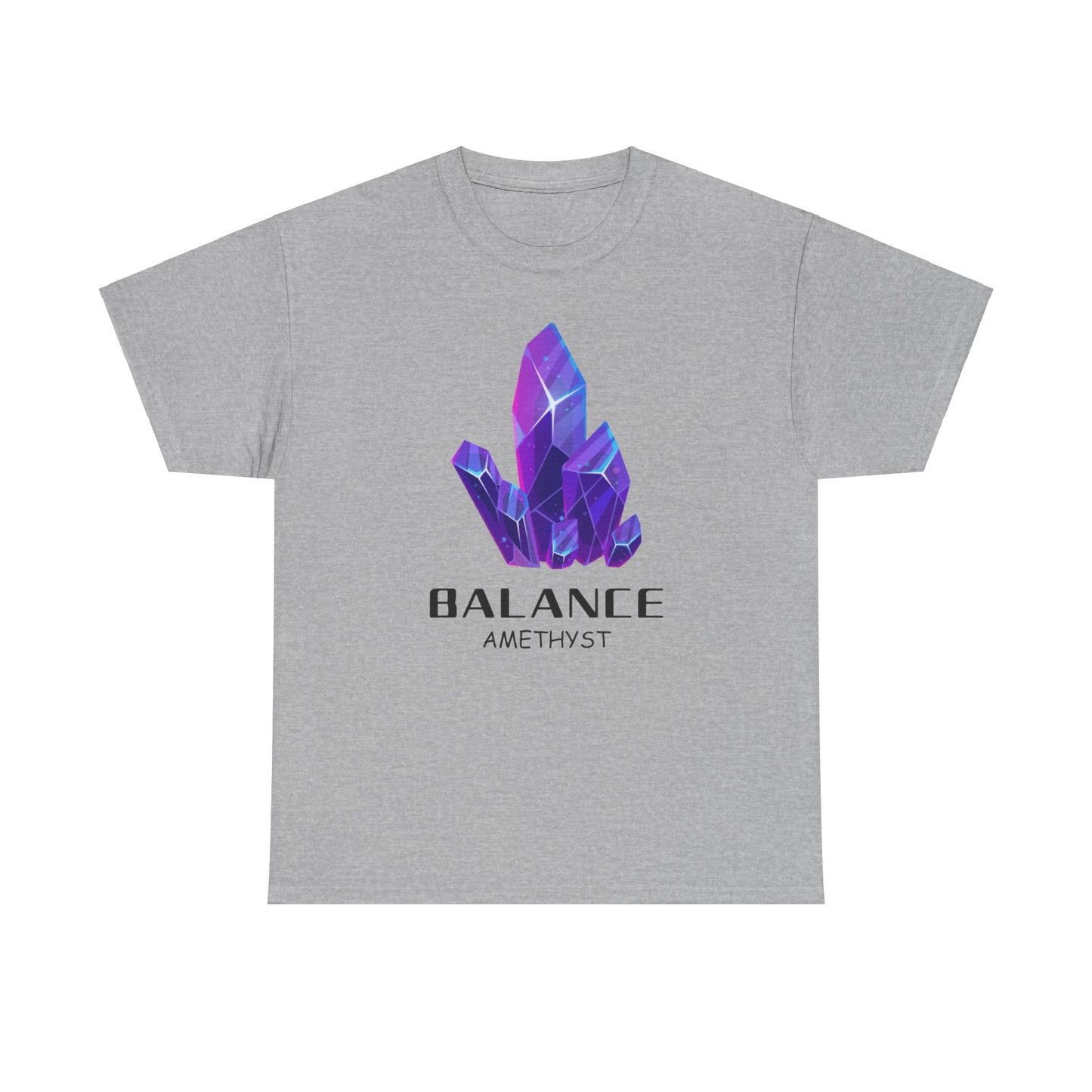 "Balance" w/ Amethyst Stone, Heavy Cotton Tee