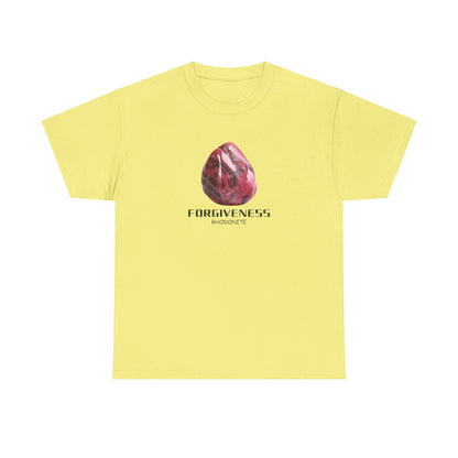 "Forgiveness" w/ Rhodonite Stone, Heavy Cotton Tee