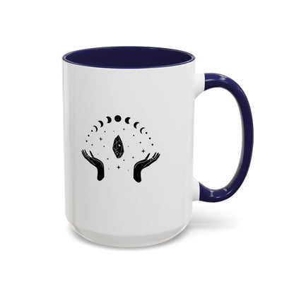 Moon Phases, Crystals, & Hands, Coffee Mug, 11 & 15 oz