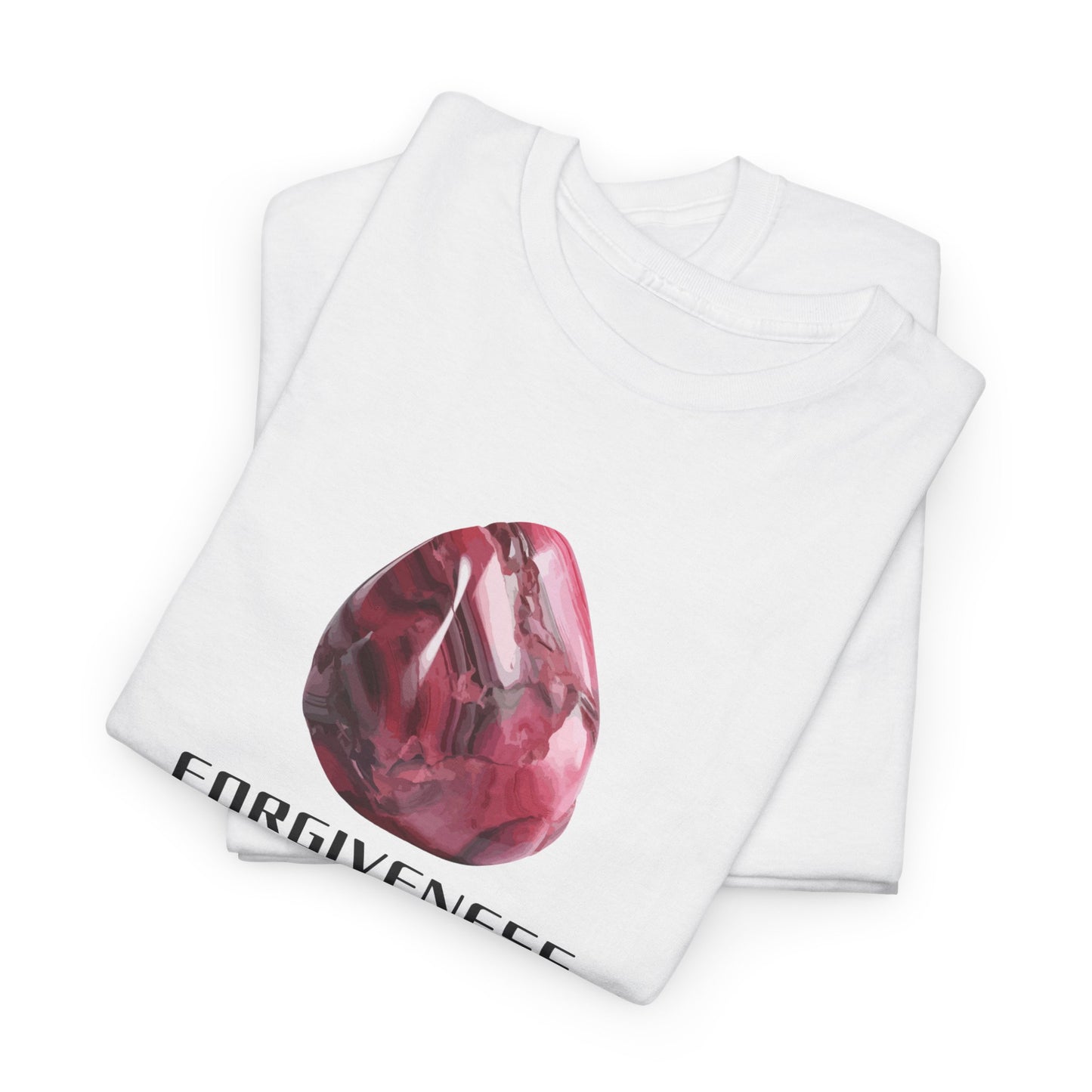 "Forgiveness" w/ Rhodonite Stone, Heavy Cotton Tee