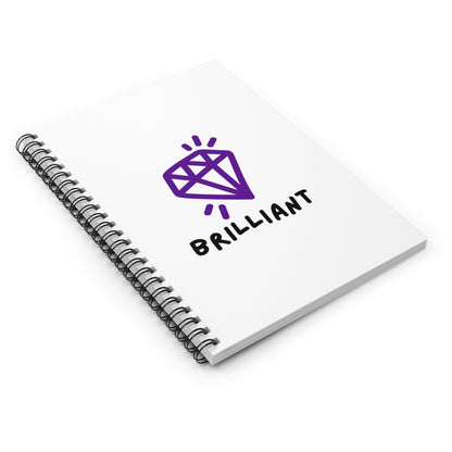 "Brilliant" w/ Purple Diamond, Spiral Notebook - Ruled Line