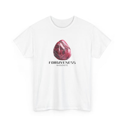 "Forgiveness" w/ Rhodonite Stone, Heavy Cotton Tee