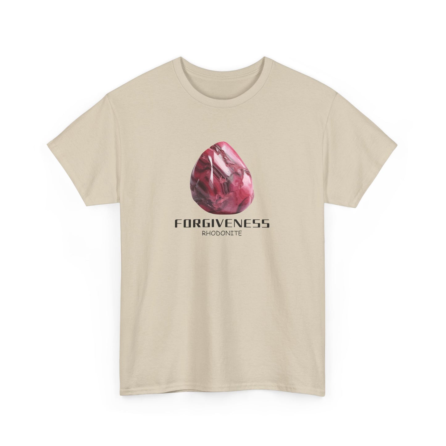 "Forgiveness" w/ Rhodonite Stone, Heavy Cotton Tee