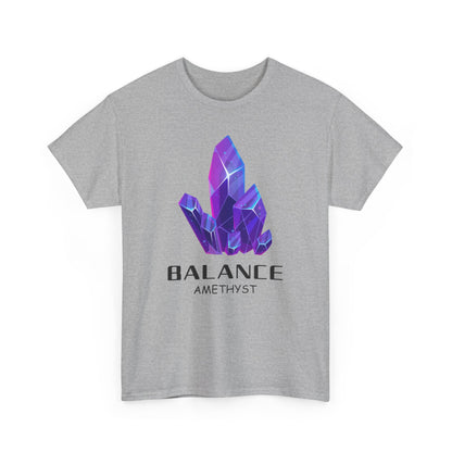 "Balance" w/ Amethyst Stone, Heavy Cotton Tee