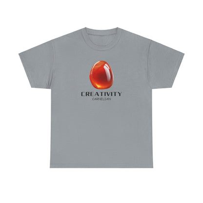 "Creativity", w/ Carnelian Stone Heavy Cotton Tee