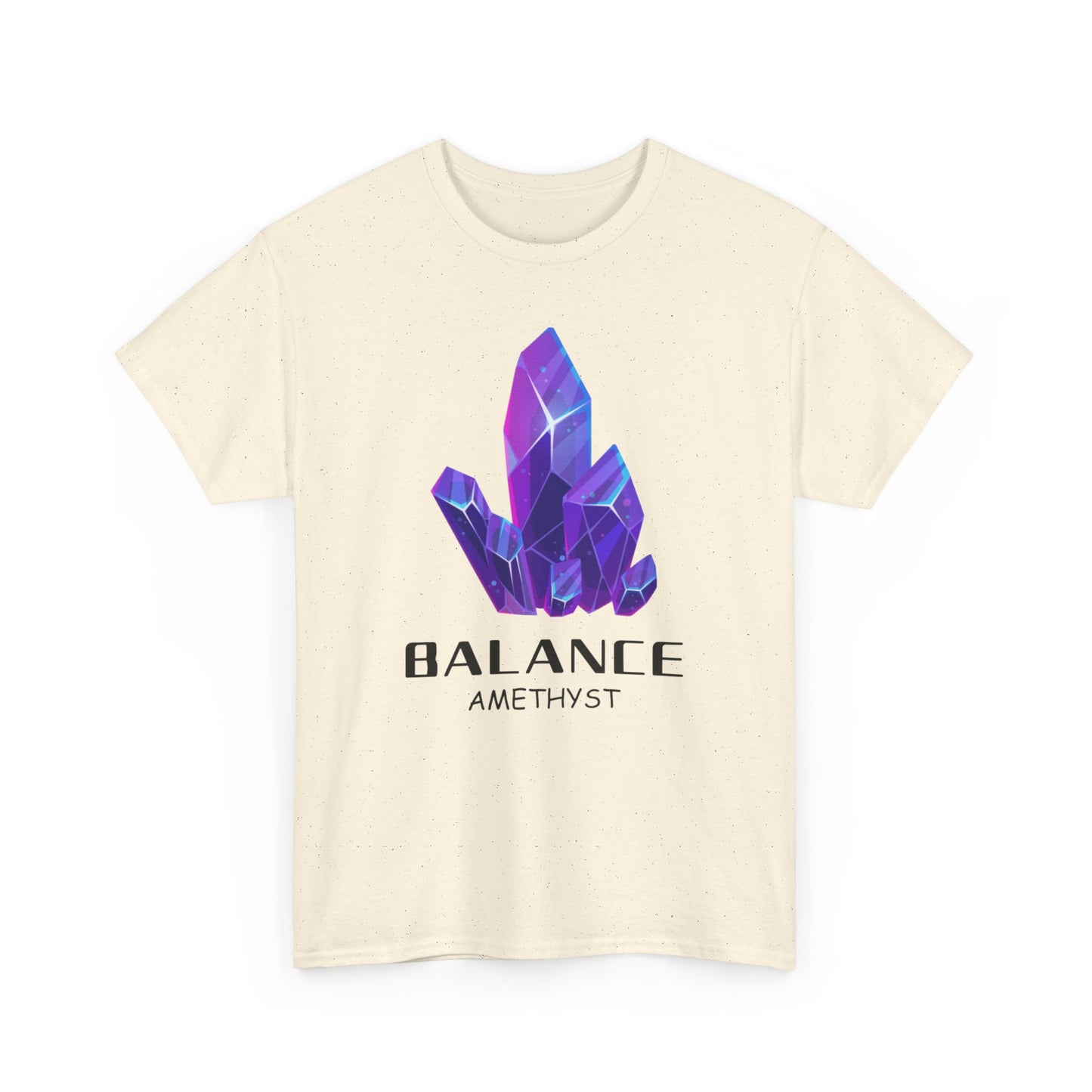 "Balance" w/ Amethyst Stone, Heavy Cotton Tee