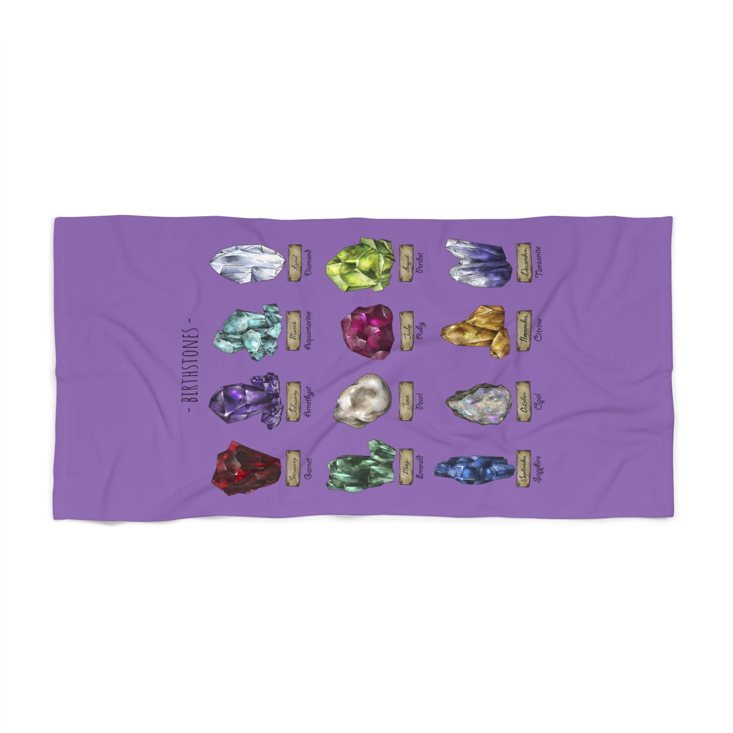 Birthstones, Beach Towel