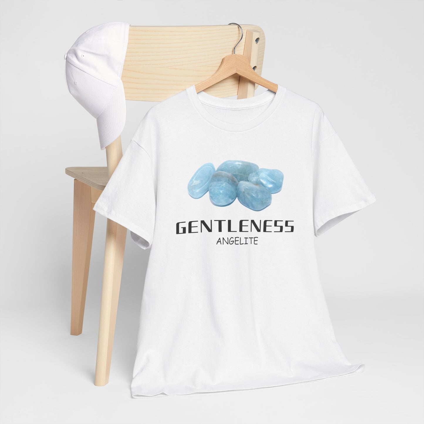 "Gentleness" w/ Angelite Stone Heavy Cotton Tee