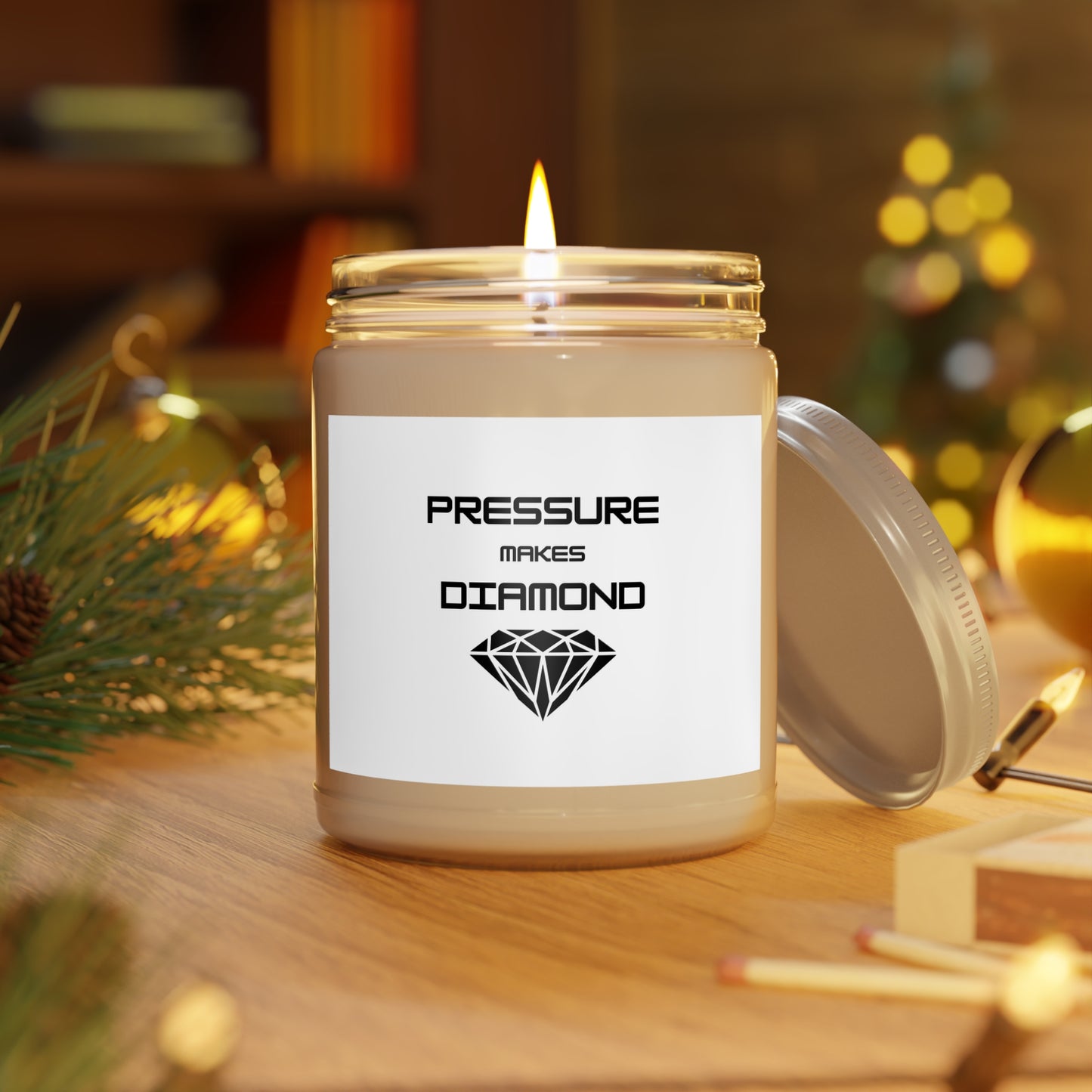 "Pressure Makes a Diamond" Soy Candle w/ 9 Scent Choices, 9oz