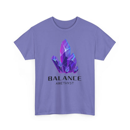 "Balance" w/ Amethyst Stone, Heavy Cotton Tee