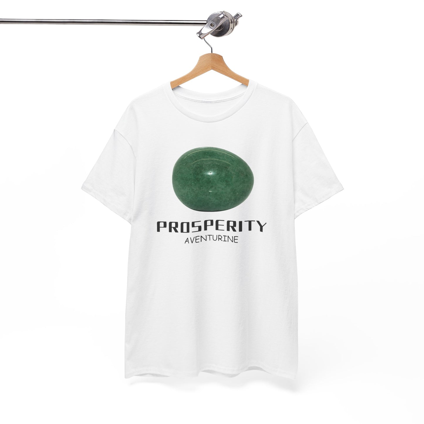 "Prosperity" w/ Aventurine Stone, Heavy Cotton Tee