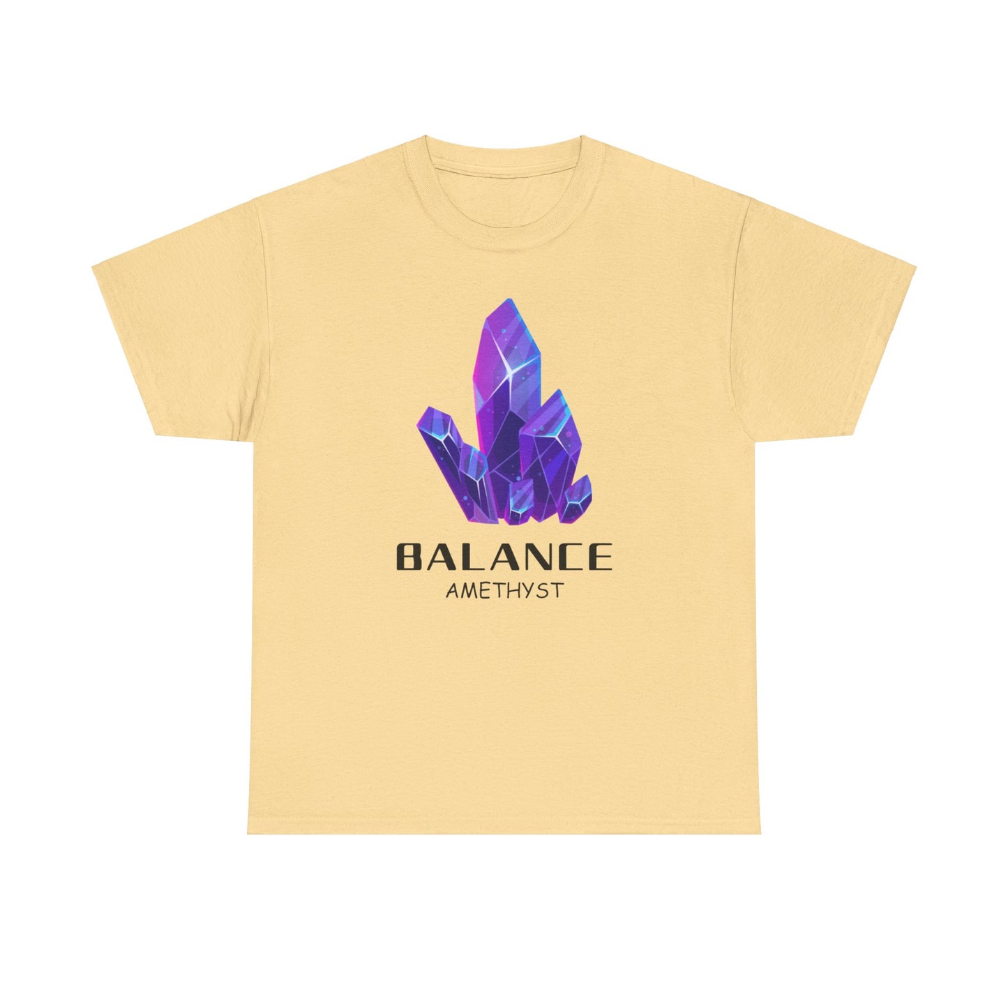 "Balance" w/ Amethyst Stone, Heavy Cotton Tee