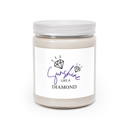 "Sunshine like a Diamond" Soy Candle w/ 9 Scent Choices, 9oz