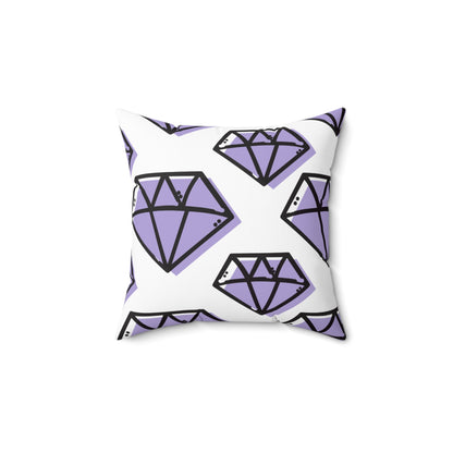 Purple Diamond, Square Pillow