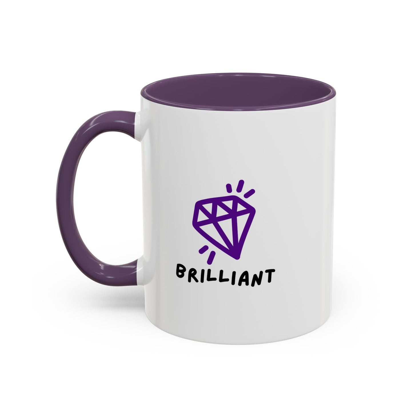 "Brilliant" w/ Purple Diamond, Coffee Mug, 11 & 15 oz