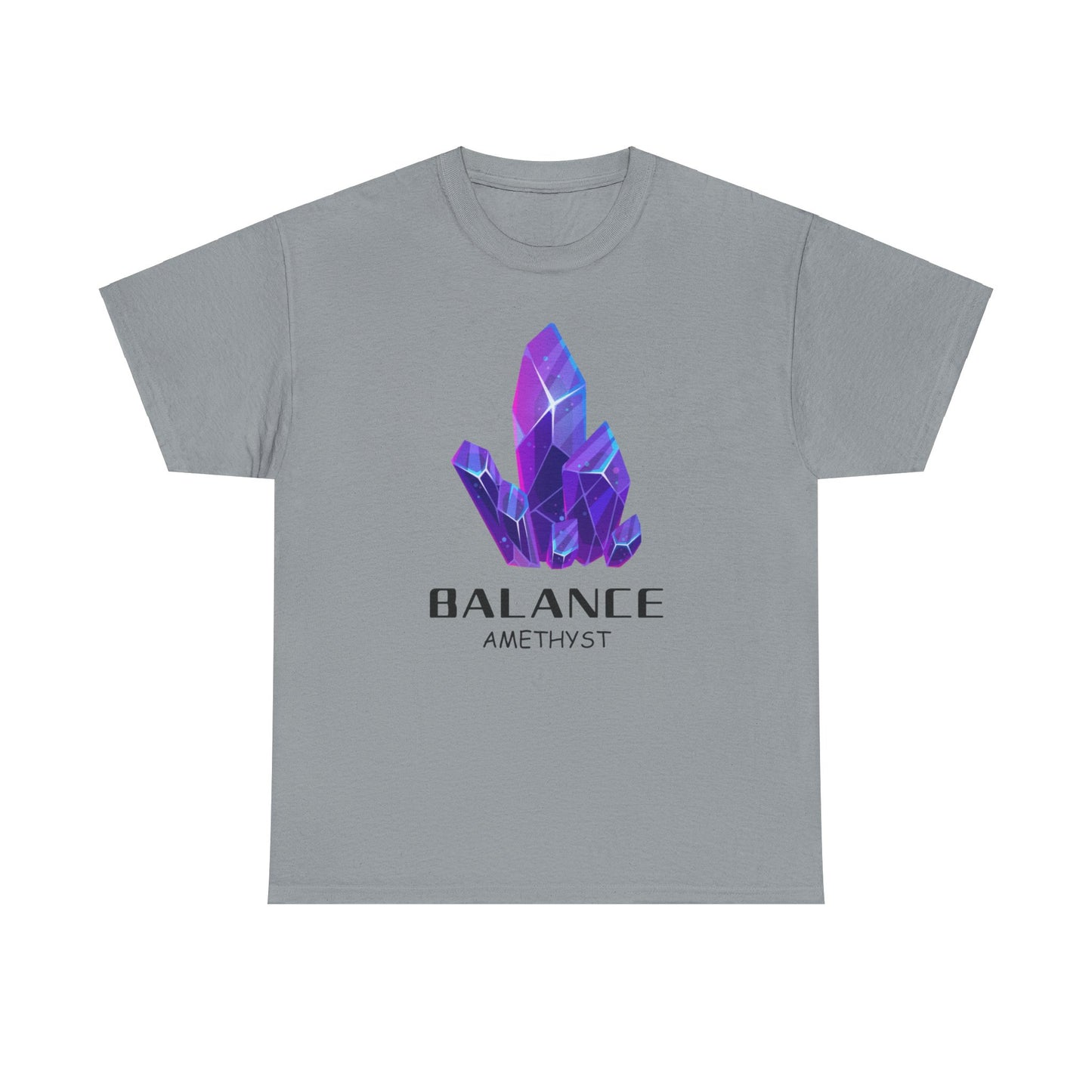 "Balance" w/ Amethyst Stone, Heavy Cotton Tee