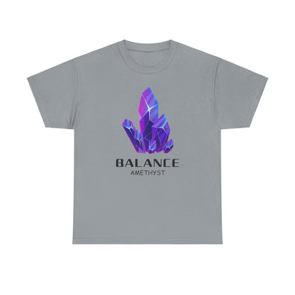 "Balance" w/ Amethyst Stone, Heavy Cotton Tee