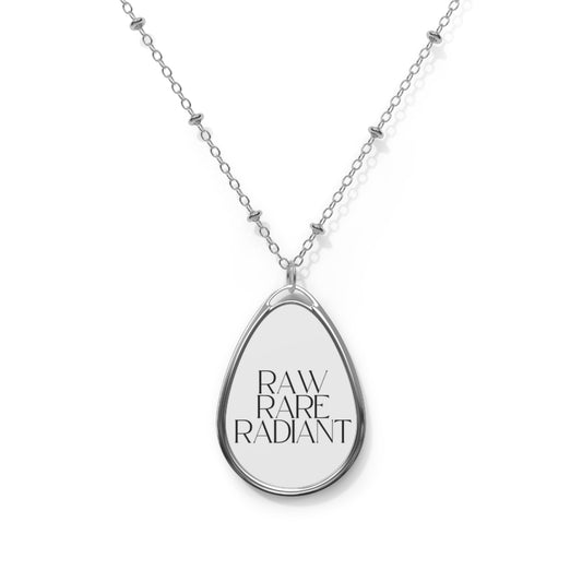 "Raw, Rare, Radiant", Oval Necklace