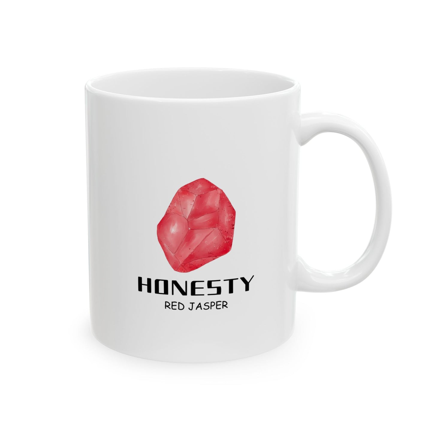 "Honesty, Red Jasper" Coffee Cup, 11 oz.