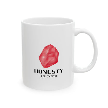 "Honesty, Red Jasper" Coffee Cup, 11 oz.