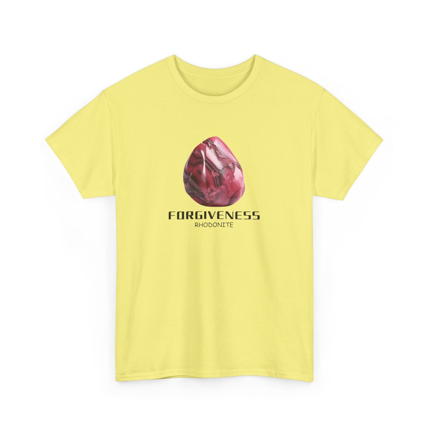 "Forgiveness" w/ Rhodonite Stone, Heavy Cotton Tee