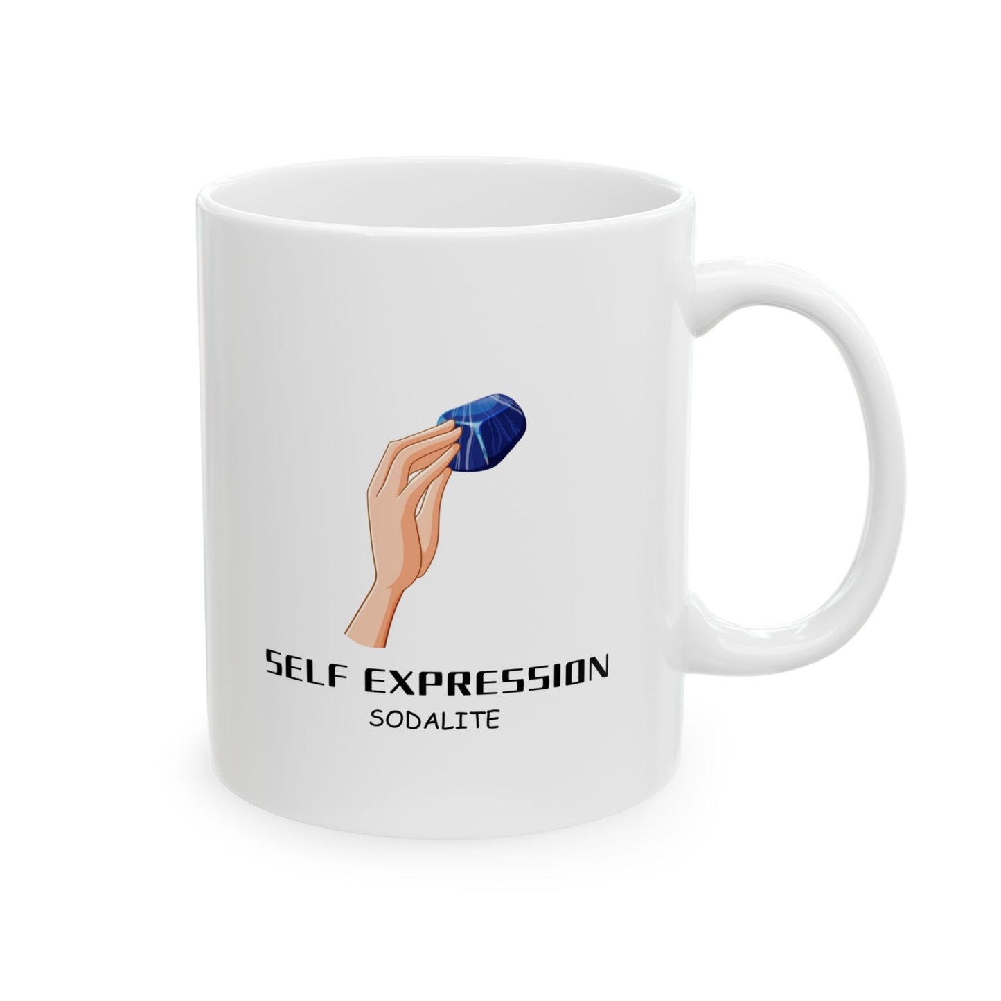 "Sodalite, Self Expression" Coffee Cup, 11 oz.