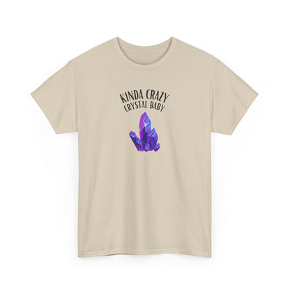 "Kinda Crazy Crystal Baby" w/ Purple Crystal, Heavy Cotton Tee